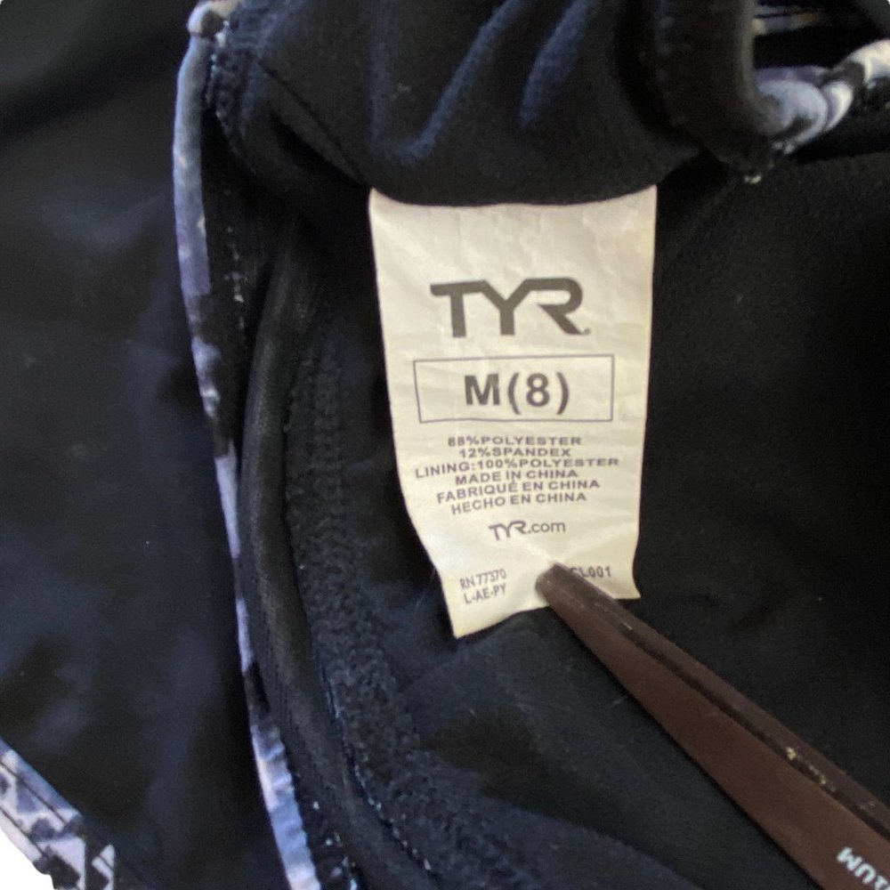 TYR Sporty Athletic Bikini Set Bralette Top M Bottom L Black - Picture 6 of 16